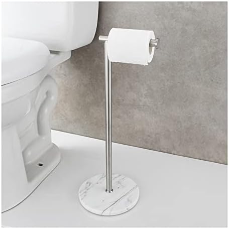 Samostojeći toaletni držač za toaletni papir od nehrđajućeg čelika sa mramornim dnom, moderno kupatilo visok