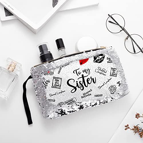 Loong Dizajn sestrinske poklone Sestrinska torba za šminku - sestra rođendanski pokloni sestre ili brata