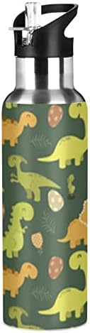 Emelivor crtani dinosaurusi za boce za vodu vakuum izolirana bočica od nehrđajućeg čelika sa slamkom poklopca