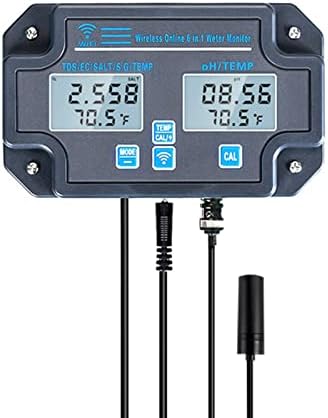 Multifunkcionalni Monitor vode 6-u-1 WiFi Tester kvaliteta vode PH / EC/TDS/Salt/SG / Temp mjerač analizatora