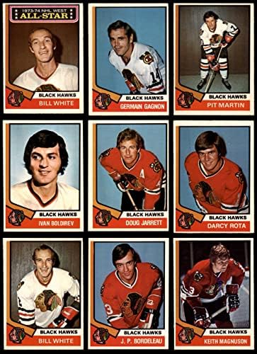 1974-75 O-Pee-Chee Chicago Blackhawks u blizini Team Set Chicago Blackhawks ex Blackhawks