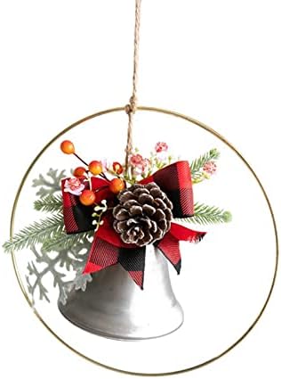 Privjesak za zvonce sa mašnom za božićnu jelku, dekoracija metalnih zvončića za verandu, vrata, zidove,