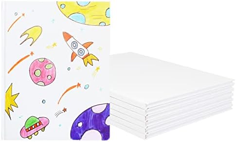 6 paketa bijeli tvrdi povez prazna knjiga 7x10 inča, Tvrdi povez prazna knjiga za dijete za pisanje priča,