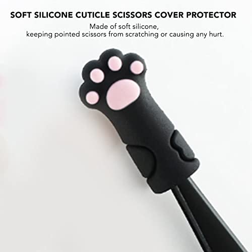 5kom makaze za zanoktice Cover Protector, Cat Paw Shape Silikonski trimer za zanoktice zaštitni rukav za