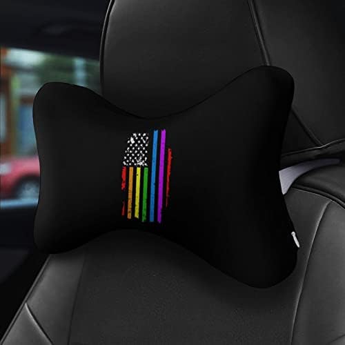 Rainbow LGBTQ Gay Pride Zastava automobila Jastuk od automobila 2 kom Udobni automatsko jastuk od glave-glave