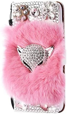 Fairy Art Crystal Wallet futrola za telefon kompatibilna sa Samsung Galaxy A33 5G-Fox Villus - Pink-3D ručno