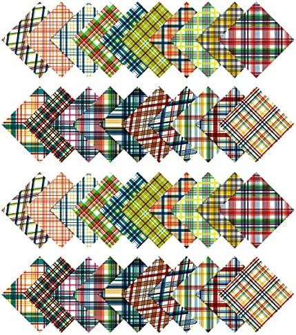 Soimoi Precut 10-inčni check Prints cotton Fabric Bundle Quilting Quads Charm Pack DIY Patchwork šivaći