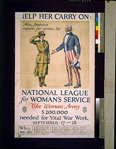 HistoricalFindings Foto: Prvi svjetski rat, Prvi svjetski rat,nacionalna liga za žensku službu, regrutiranje,