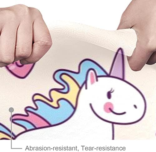 Cute Cartoon Unicorns Rainbow Clouds Extra Thick Yoga Mat - Eco Friendly Non-slip Vježba & fitnes Mat Vježba