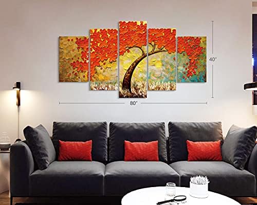 JIMHOMY zidna umjetnost za dnevni boravak velike platnene zidne slike soba dekor Crvena slika stabla zidni