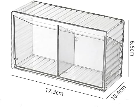 HomeSoGood pamučni sbojni kutija, prozirni kanisteri za držač kupaonice, zidni montirani organizator za pamučne kuglice, pamučni jastučić