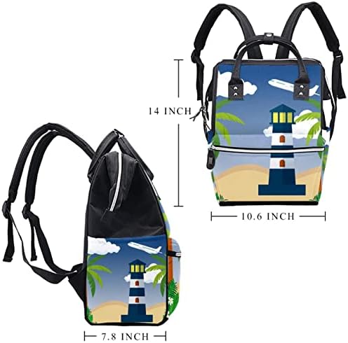 Guerotkr putni ruksak, vrećice za pelene, ruksak pelena, avionska svjetionika plaža
