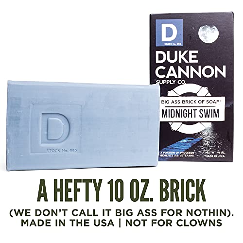 Duke Cannon Supply Co. Veliko dupe cigla sapuna za muškarce ponoćno plivanje Multi-Pack-vrhunska ocjena , izuzetno velika, muški mirisi, svi tipovi kože, bez parabena, 10 oz