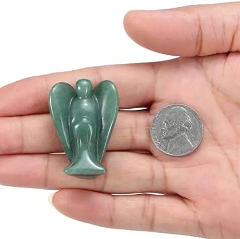 1,5 Crystal Angel Figurine! Izlječenje polirano kip skulptura prirodnog kamena! Slatke figurice Energy Reiki