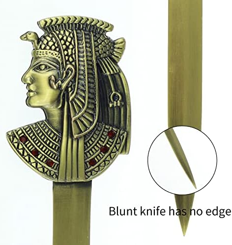 CLZEMO metalni nož za otvaranje pisma, drevni egipatski totemski set za rezanje omotnice u obliku mača,