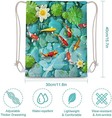 Japanska lijepa koi riba ispis platneni ruksak za crtanje Jednostavno stil torba na rame Tote Paypack za