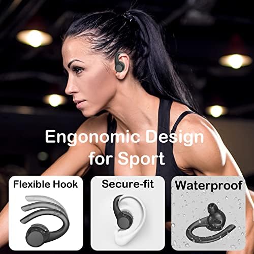 Monadd Wireless Earbuds slušalice sa Bluetooth 5.3 Sportski uši za uši u ušima, 80 sati Vrijeme za reprodukciju