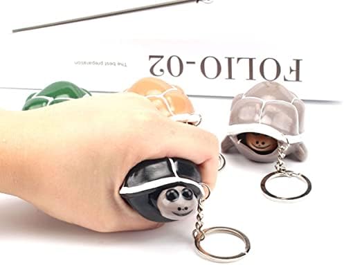 Sujosa 2pcs Turtle Privjesak za ključeve, silikonska igračka, igračka stresa, ventilacijska igračka, opuštajuća