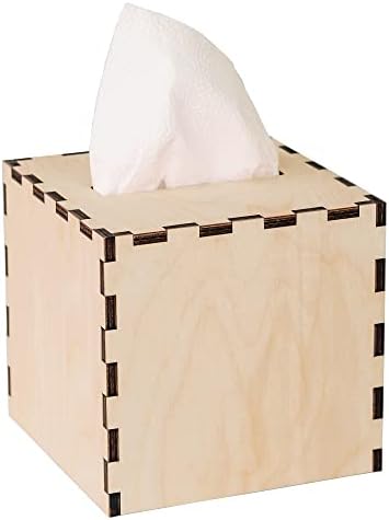 Kutija za tkivo Cover Square Made in USA-Trg držača drvenih kutija za tkivo