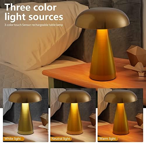 EdensDECOR Mushroom Table Lamp, Mushroom Decor Night Light, mala stolna lampa, Mini lampa, Akumulatorska