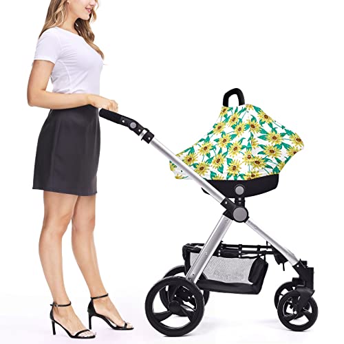 Omotači za bebe Suncokret zeleni listovi uzorak sestrinki poklopac dojenja kolica za kolica za bebe Multiuse