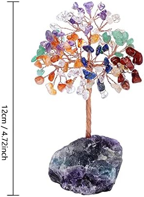 Amethyst Cleaning Crystal Tree, Frightbird Natural Reiki Kristali sa dragim kamenim bazom Bakrena žica FENG