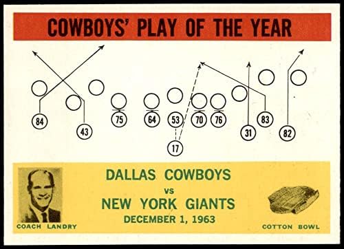 1964 Philadelphia 56 Dallas Cowboys Play Tom Landry Dallas Cowboys Nm / Mt Kauboji Texas