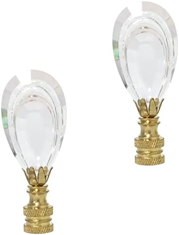 Welwik 2pcs Crystal Tip lampica FINAS, ClearDrop Kristalna gumba za gornje učvršćivanje i ukrašavanje lampe