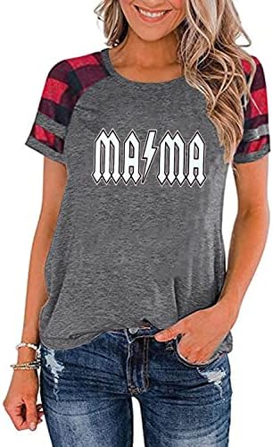 Mama grafički majice za žene Majčin dan Mama Mama Mama Bruh majice Casual Tops Tee pokloni