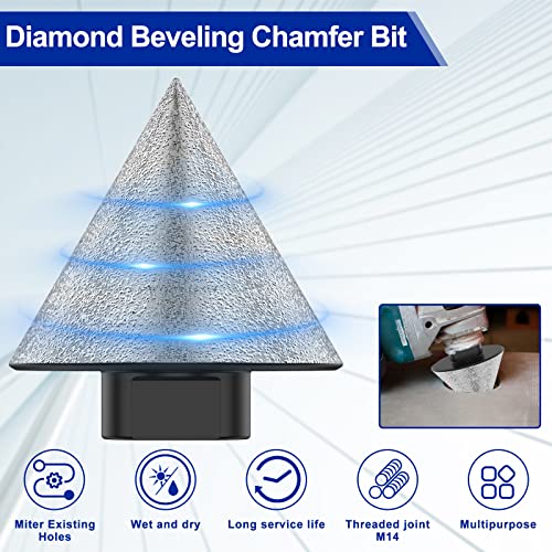 Dijamantna prelivanje Chamfer, 5/8 -11 Thread Diamond Counderink bušilica, bušilica za bušenje, povećavanje