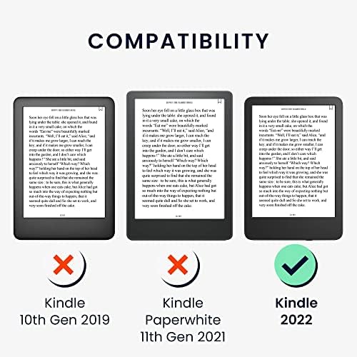 kwmobile Cork Case kompatibilan sa Kindle-Book Style zaštitni e-čitač Flip Cover Folio Case-frakcije tamno ružičasto / crveno / plavo