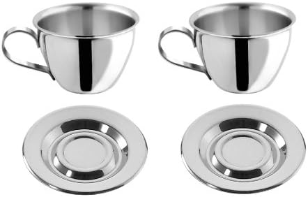 Motta od nehrđajućeg čelika Espresso šalice i tanjire, set od 2