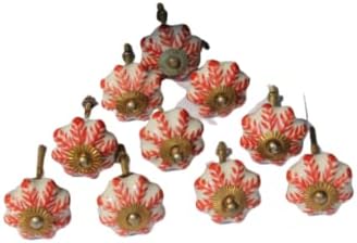 PARIJAT rukotvorina ručno ofarbani stilski dizajn cvijeta narandže keramičke dugmad ručke za ladice ormarića