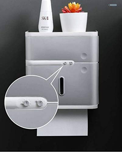 Sudemota toaletni papir Nositelj za bušenje Zidni nosač WC-a sa zaklonskom policu Držač za tačke za toaletni