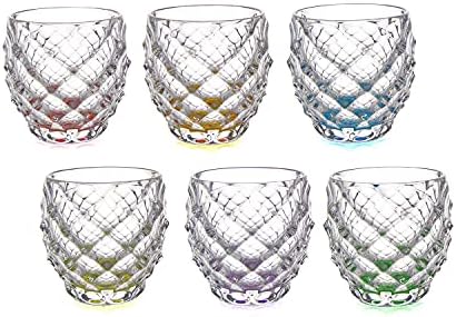 Morris Color Collection Moderni kristalno ručno izrađen ukrasni viski Tumbler 11oz, set od 6
