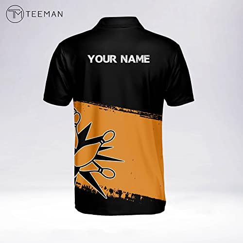 Teeman personalizirana lubanja košulja za kuglanje za muškarce, košulje za kuglanje kratki rukav za muškarce