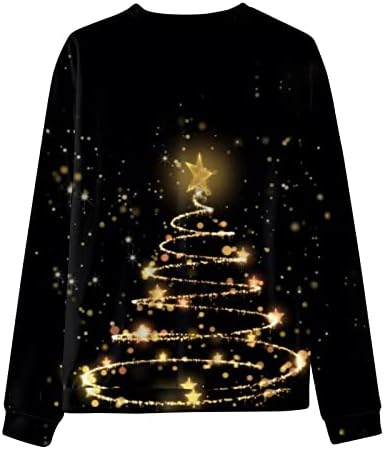 Beuu Božićni pulover za muške, dugih rukava Xmas Santa Claus Print Crew Crw Crts Party Casual Dizajnerski