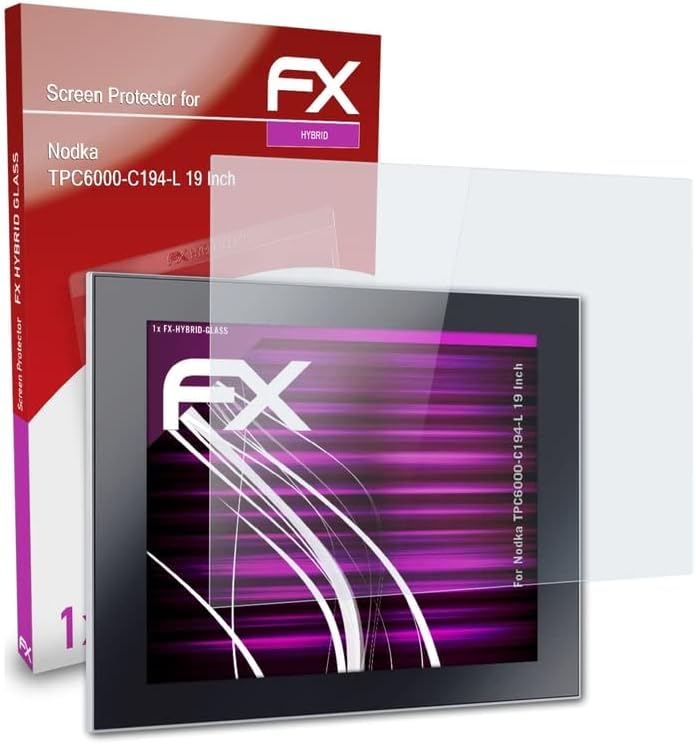atFoliX zaštitni Film od plastičnog stakla kompatibilan sa Nodka TPC6000-C194-L 19-inčnim štitnikom za staklo,