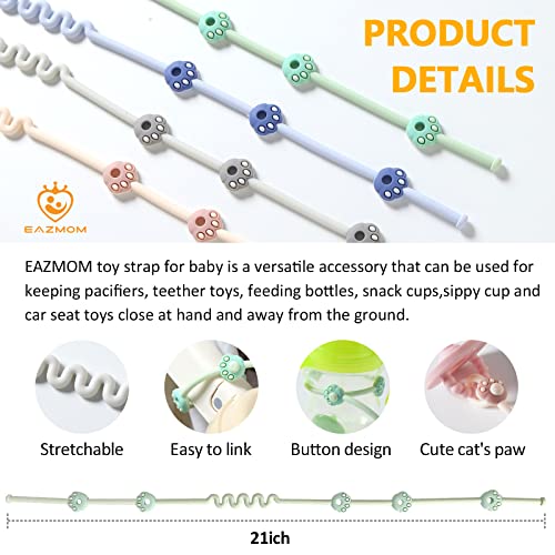 Sigurnosne trake za igračke 4PK rastezljive silikonske podesive kopče za držač za dudu za bebe mališane