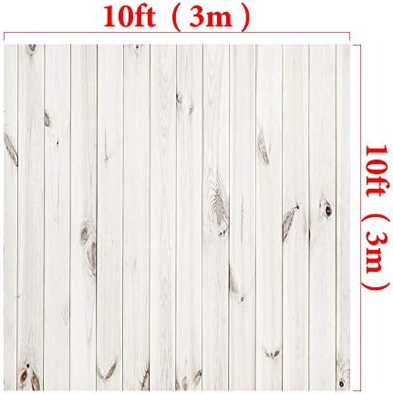 Kate 10x10ft bijelo drvo Retro Plank pozadina Bijela Shiplap pozadina vertikalna drvena tekstura Photo pozadine