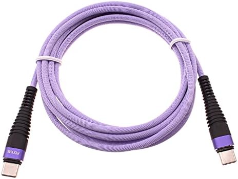 Purple 10ft PD kabl Tip-C do USB-C Brzi kabel za punjač Dodatna dugačka žica za napajanje Kompatibilna sa