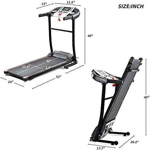 Treadmill inline trening preklopni monitor za trčanje u zatvorenom prostoru i pulsni sa 12 automatskih programa