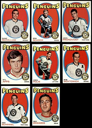 1971-72 TOPPS Pittsburgh Penguins Team Set Pittsburgh Penguini Ex / MT + Penguini