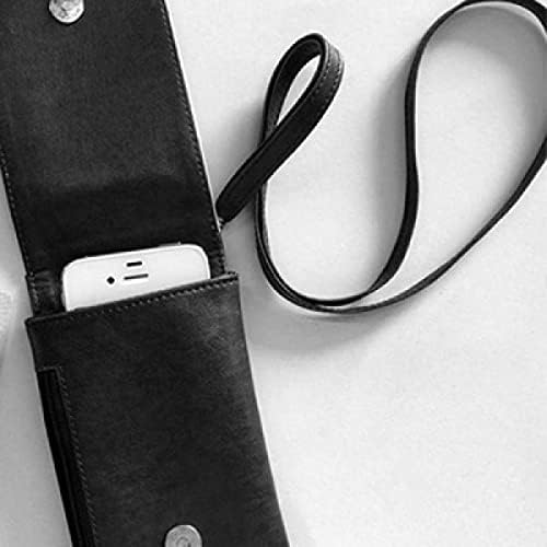 Oprez Slippery crni simbol Telefon novčanik torbica Viseće mobilne torbice Crni džep
