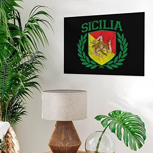 Nudquio Sicilijanska Zastava platnena slika zidna umjetnička viseća slika za kućnu spavaću sobu dnevni boravak