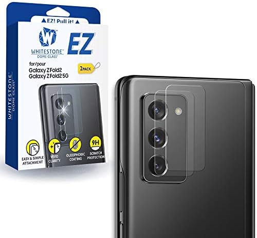 Kupolasto staklo EZ Samsung Galaxy Z fold 2 Zaštita kamere od Whitestonea [instalacija na jedan dodir] zaštita sočiva kamere otporna na ogrebotine za jasan pogled - dva paketa