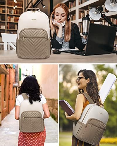 LOVEVOOK laptop ruksak za žene, putna torba od 17 inča sa USB portom, izdržljiva torbica za poslovni radni