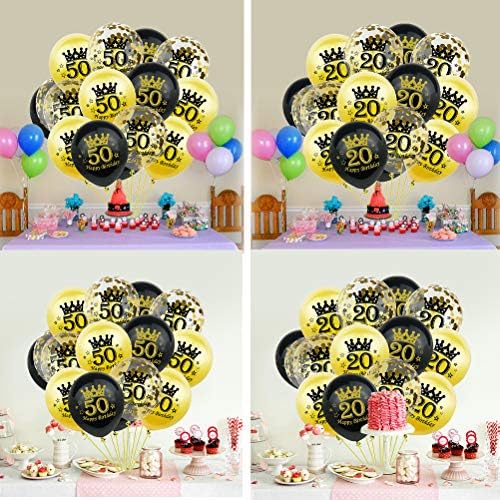 Amosfun Odrasli rođendan baloni Dekor festival Party Balloons Ornament Puni godina Confetti Balloon ukras