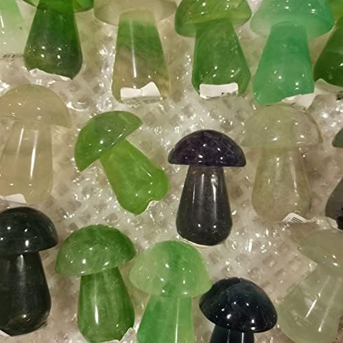 Qpyd Prirodno liječenje kristalno prirodno zeleno fluorit kvarcnu gljivu lubanju ručno isklesan kristal