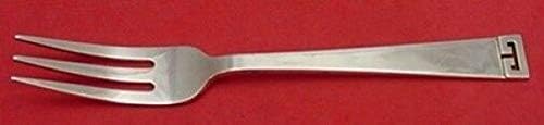 Chinese Key by Allan Adler Sterling Silver modernizam dinner Fork 3-Tine 7 1/2